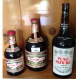 Peter Heering cherry liquer and 2 bottles of Drambuie. (3)