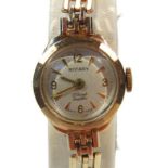 A 9ct gold ladies Rotary cocktail watch, with 1cm dial, with Arabic and baton numerals and