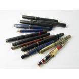 A Sheaffer fountain pen, Mabie, Todd & Co Ltd Swan vintage fountain pen, National Security Auto-Tank