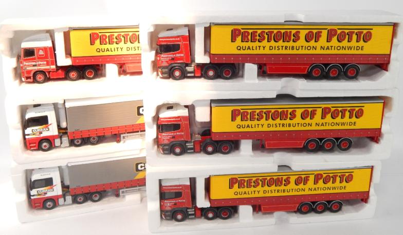 Corgi die cast lorries, comprising four Prestons of Potton and two Curran, chassis and cab