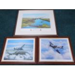 Keith Aspinall. Kembs Incidence, depicting a Lancaster, artist signed limited edition print, 41cm