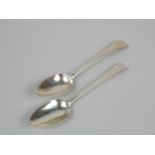 A George III silver Old English pattern tablespoon, by Hester Bateman London 1790, 1½oz, and another