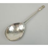 A mid 17thC silver Apostle spoon, with plain bowl, hallmark for Barnstable, probably by Raleigh