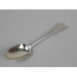 A George III silver tablespoon, by Peter and Ann Bateman, Old English pattern, engraved with the