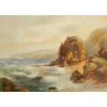 S. Sugden. Devon coast, watercolour, signed lower left, 37cm x 50cm.