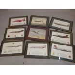 Various aviation prints, to include a signed example of the 1983 Red Arrow display team, a signed