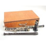 A Boosey and Hawkes 78 clarinet, and a Hohner recorder.