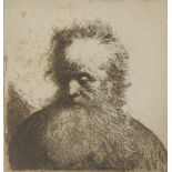 Withdrawn. In the manner of Rembrandt. Portrait of a bearded gentleman, monochrome etching