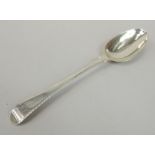 A George III silver Old English pattern tablespoon, with feathered decoration to the edge, London