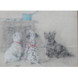 Marjorie Turner. Feeding Time, pastel, signed and artist studio stamp, 43cm x 59cm