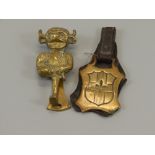 Two Lincoln related items, to include a horse brass by repute formerly on the last shirehorse used