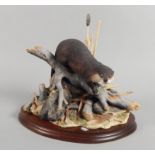 A Border Fine Arts limited edition composition figure, Early Morning, depicting an otter, no 366
