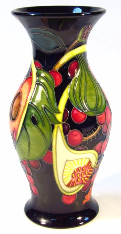 A modern Moorcroft Queens Choice vase, printed and impressed marks beneath, 22cm high. (boxed) - Image 2 of 3