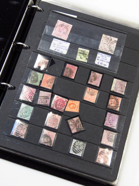 Various Victorian and later stamps, to include Queen Victoria 1884 2/6 lilac 179, Penny Black, pound