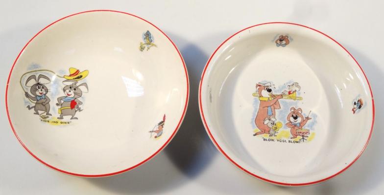 A Ridgway Potteries Huckleberry Hound bowl, polychrome decorated with red outline, printed marks - Image 2 of 3