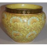 An early 20thC Doulton Lambeth Slater's patent jardiniere, of shouldered circular outline with an