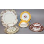 Various cabinet tea cups, saucers, etc., to include a Grafton china set comprising of a serving