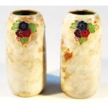 A pair of early 20thC Royal Doulton stoneware Southwark Lodge vases, no. 919 of 7918, each of