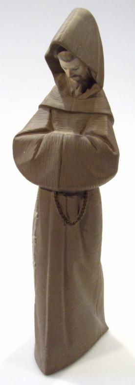 A Lladro Monje figure, no. 2060, matt, marks beneath, 33cm high. (boxed)