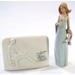 A Lladro Collector's Society plaque, matt finish, blue printed marks beneath, printed signatures