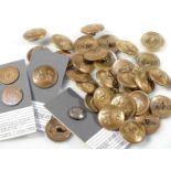 A quantity of early 20thC military and other brass buttons, to include Thurman & Sons, London, 2cm