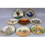 Various decorative and other plates, Royal Doulton, etc, comprising of a Arundel Castle dish 24cm