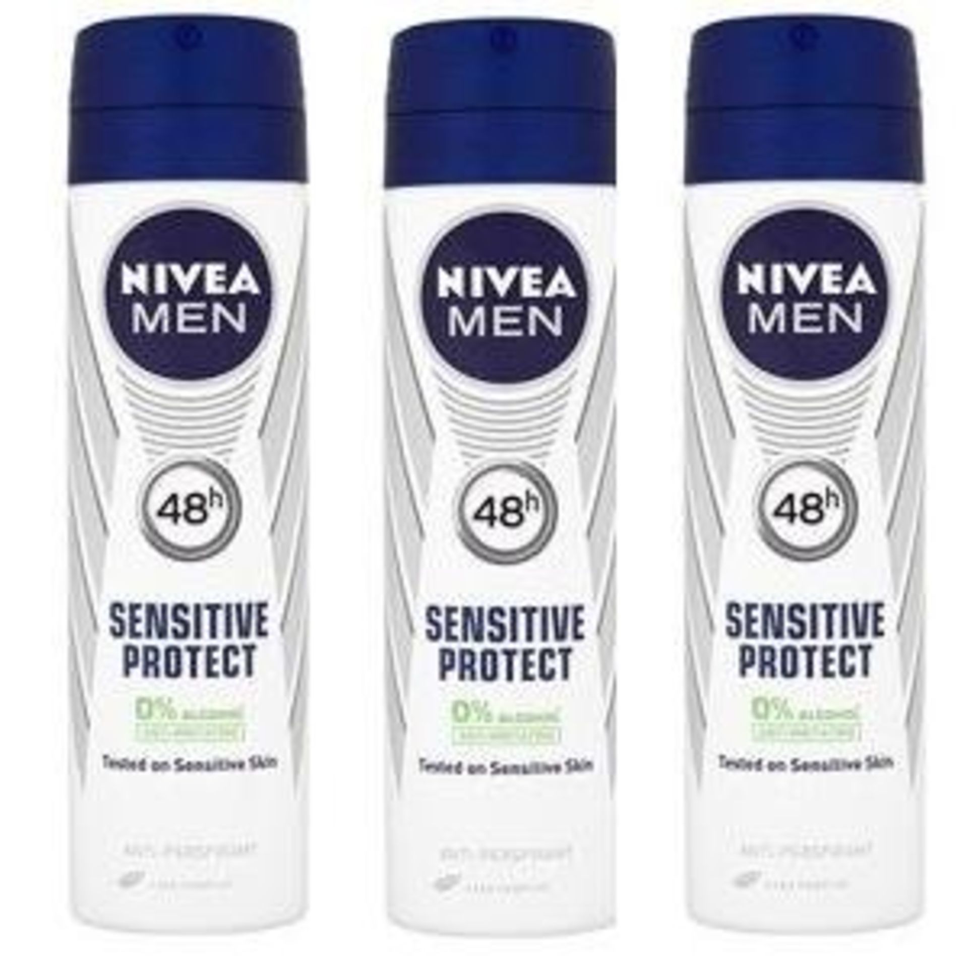 V Brand New Six Cans Of Nivea Men Sensitive Protect 48 Hour Anti-Perspirant SRP2.99 Ea