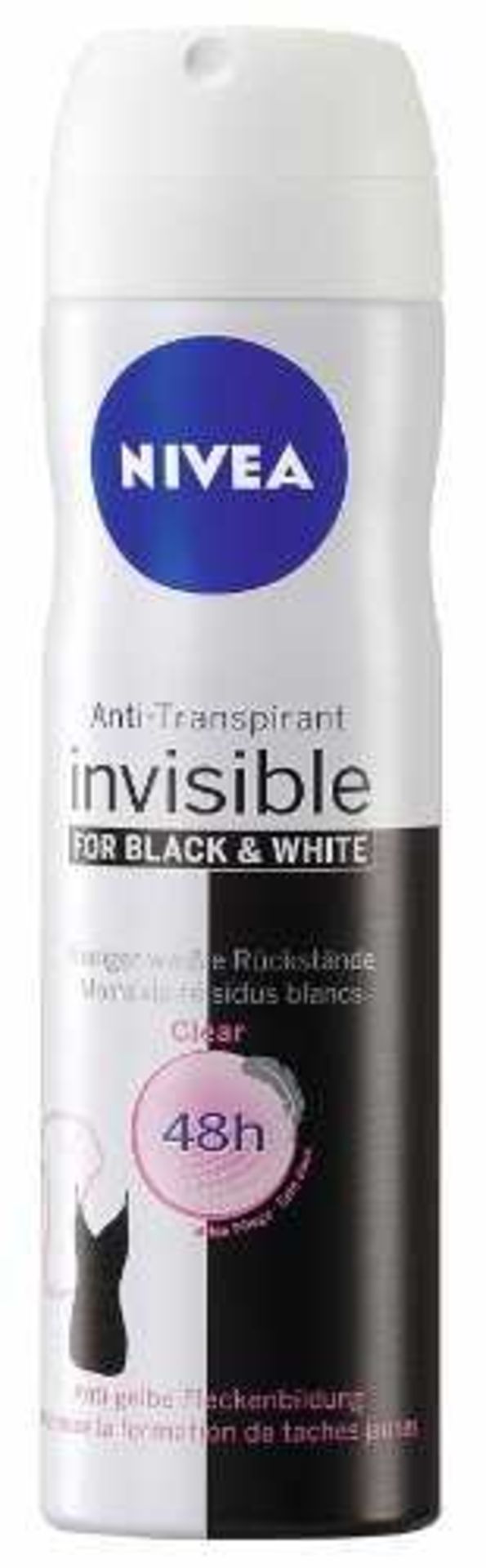 V Brand New Six Cans Of Nivea 48 Hour Invisible For Black & White Anti-Transpirant SRP2.99 Ea