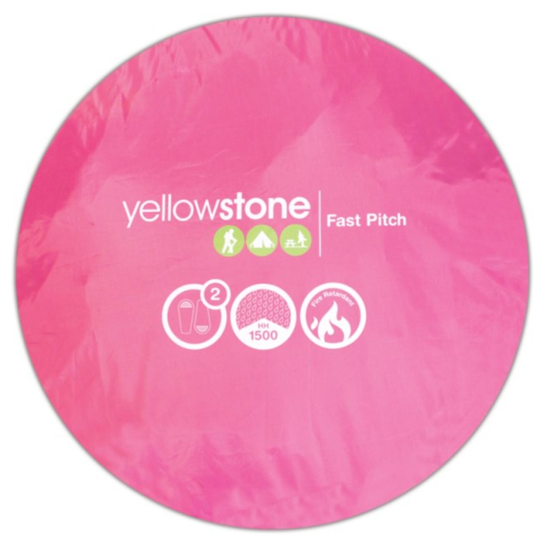 V Brand New Pink Fast Pitch Pop Up 2 Man Tent With Hi Viz Guy Ropes X  8  Bid price to be multiplied - Image 2 of 2