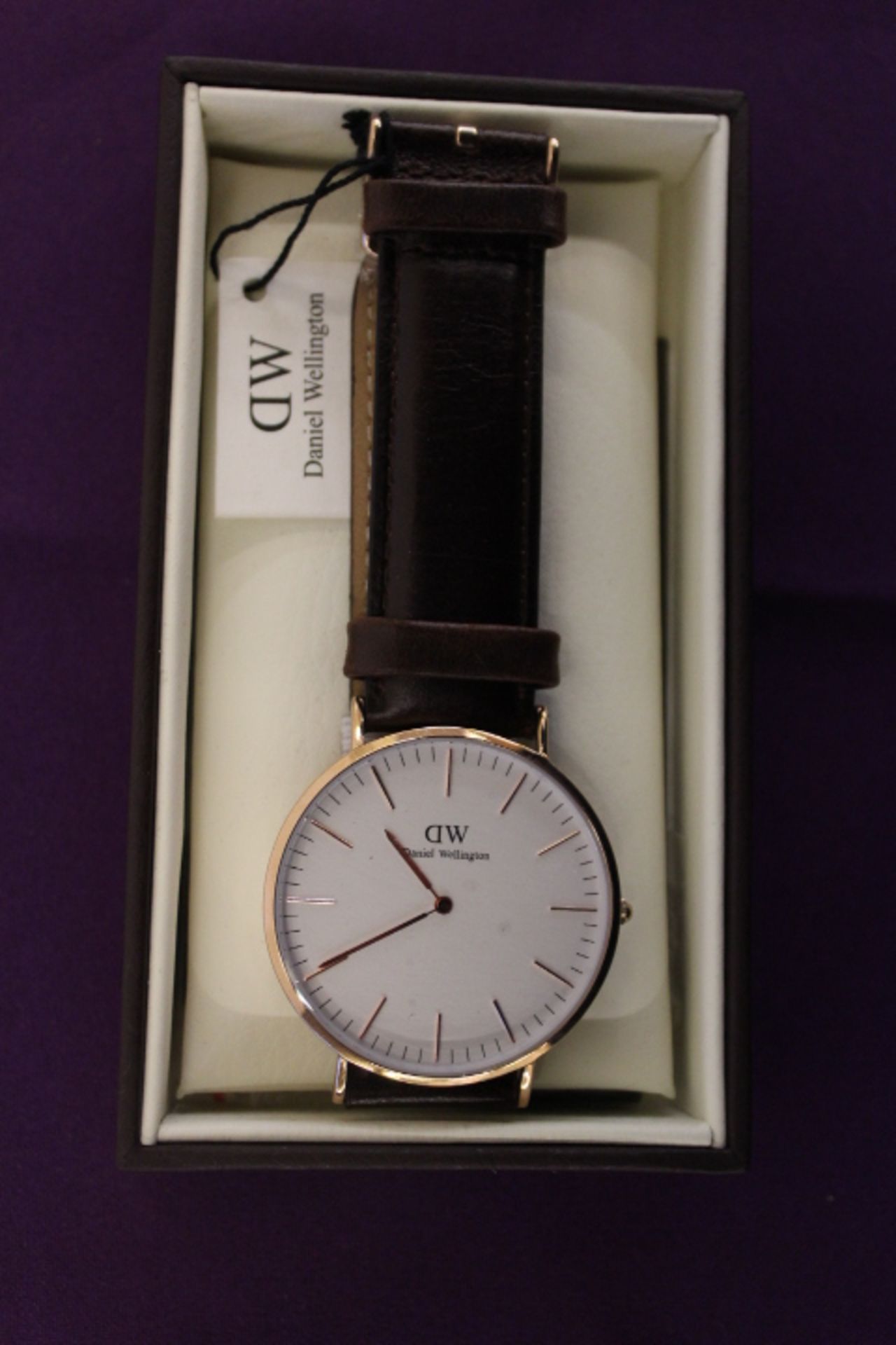 Grade B Brown Strap White Face (Daniel Wellington) Watch