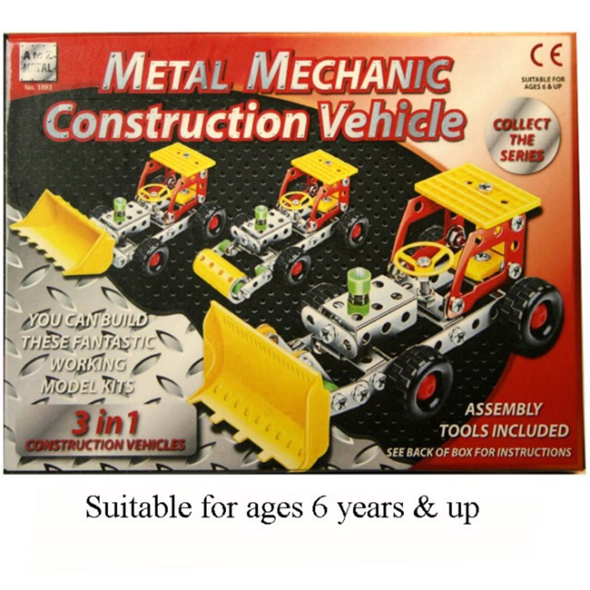 V Grade A Meccano Style Mechanic Costruction Vehicle set inc tools Builds Three Vehicles X  4  Bid