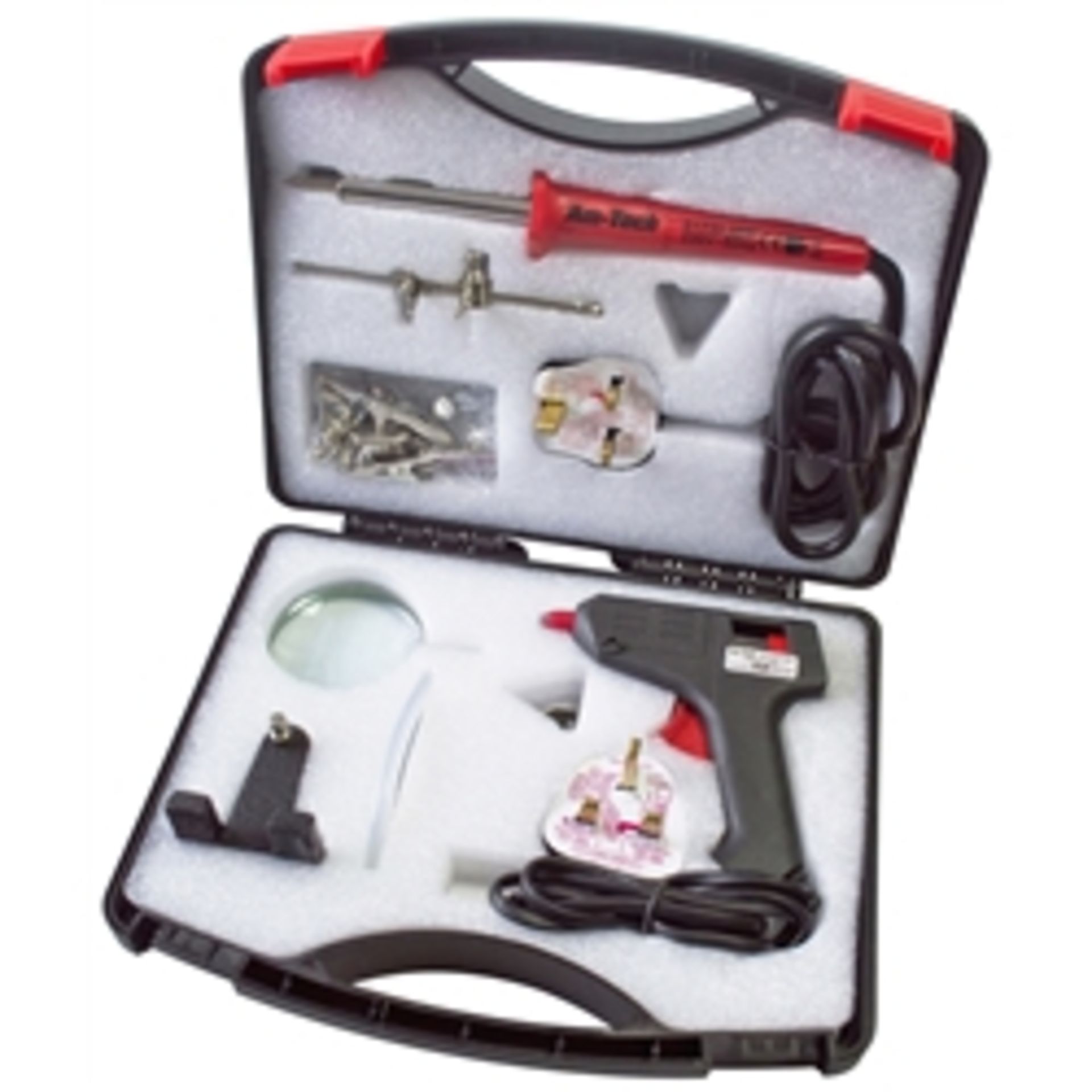 V Brand New Soldering Gun With Accessories In Carry Case