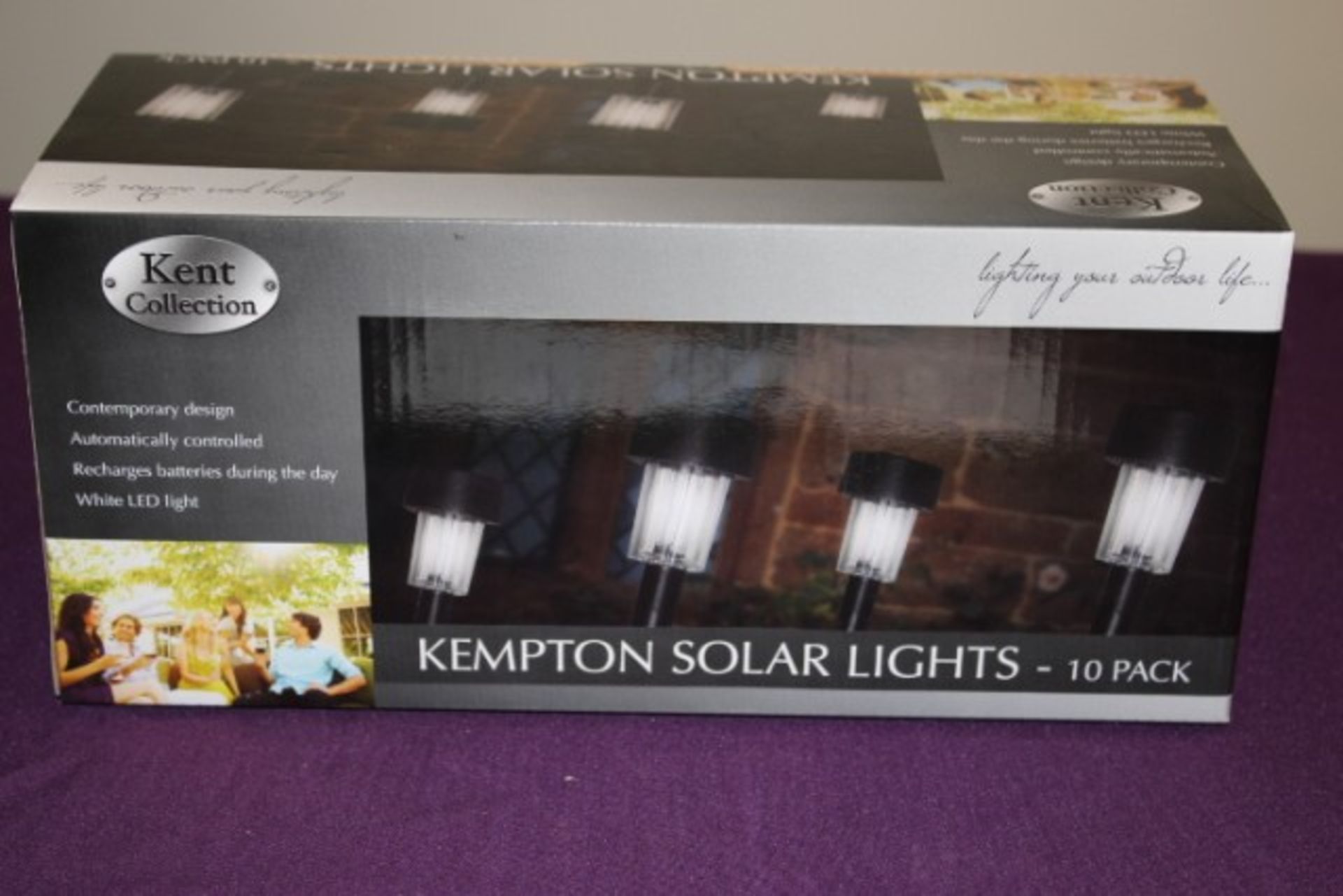 V Grade A Ten Pack Contemporary Kempton Solar Lights X  2  Bid price to be multiplied by Two - Image 2 of 2