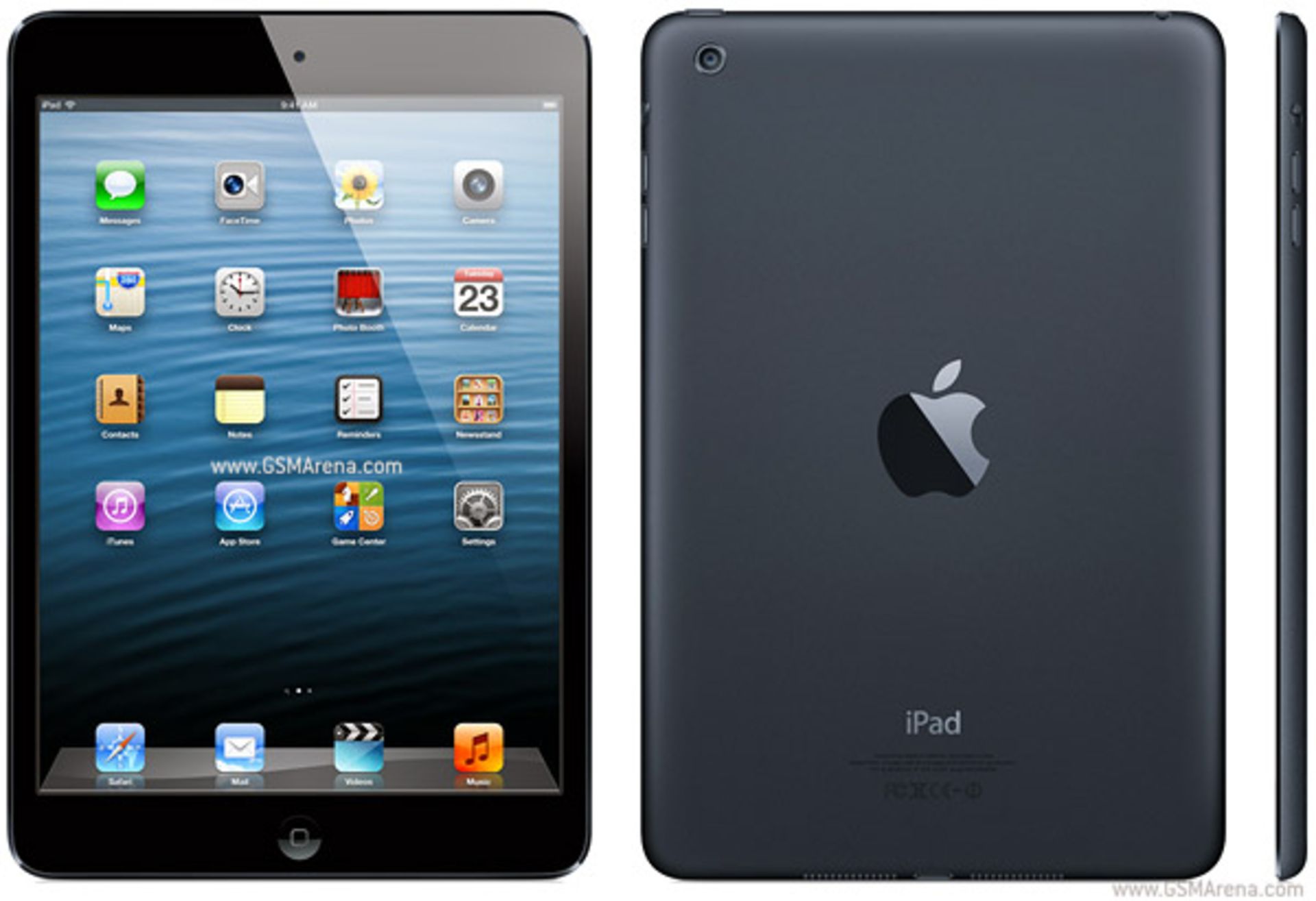 V Grade A Apple iPad Mini 16GB Black (With Matt Black Back) Front And Rear Facing Cameras And
