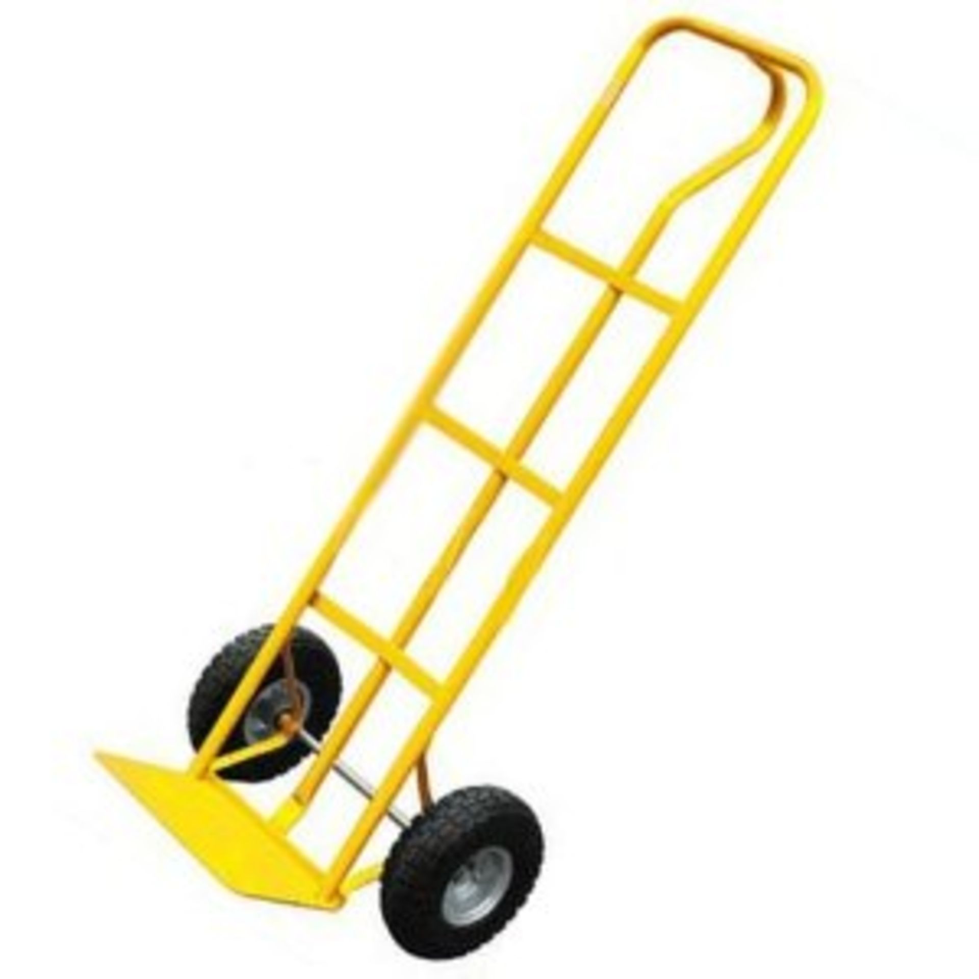 V Grade A Metal Framed Sack Trolley With Pneumatic Tyres