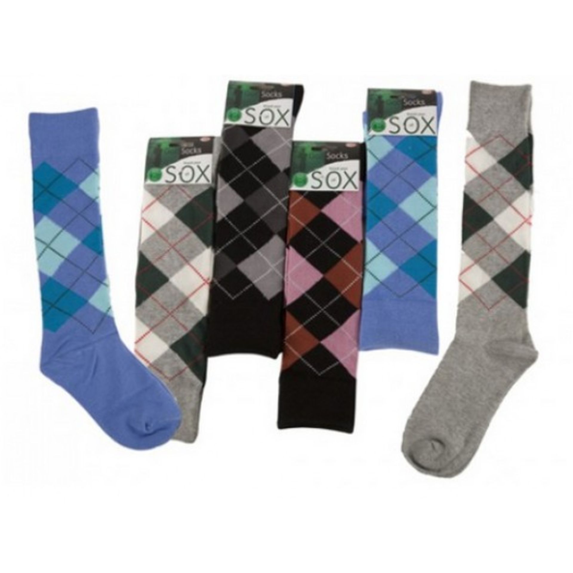 V Brand New Approx 16 Pairs Of Assorted Golf Socks (75percent cotton) Assorted Sizes