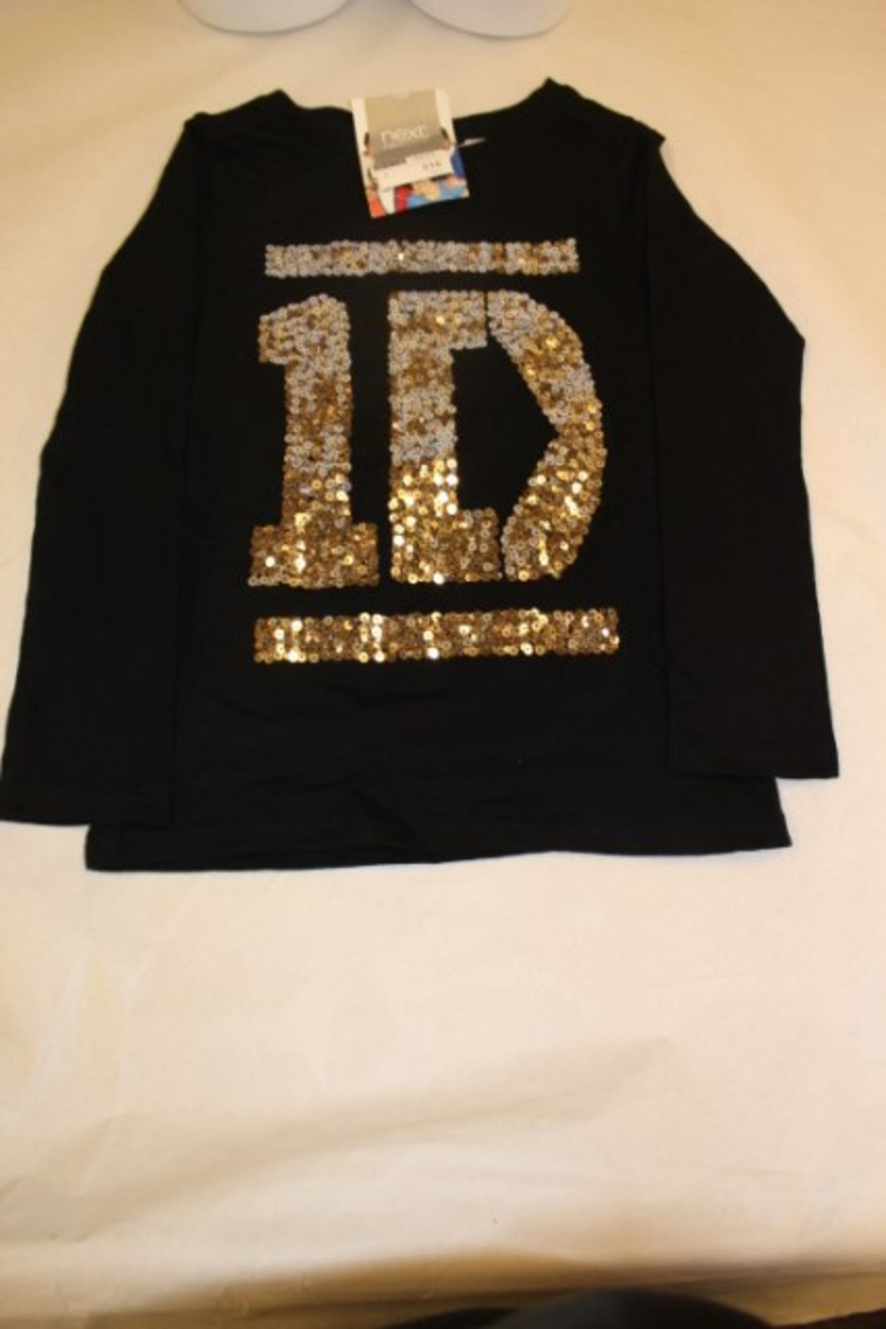 V Next "One Direction" Black Top Decorated With Sequins - 6 Years