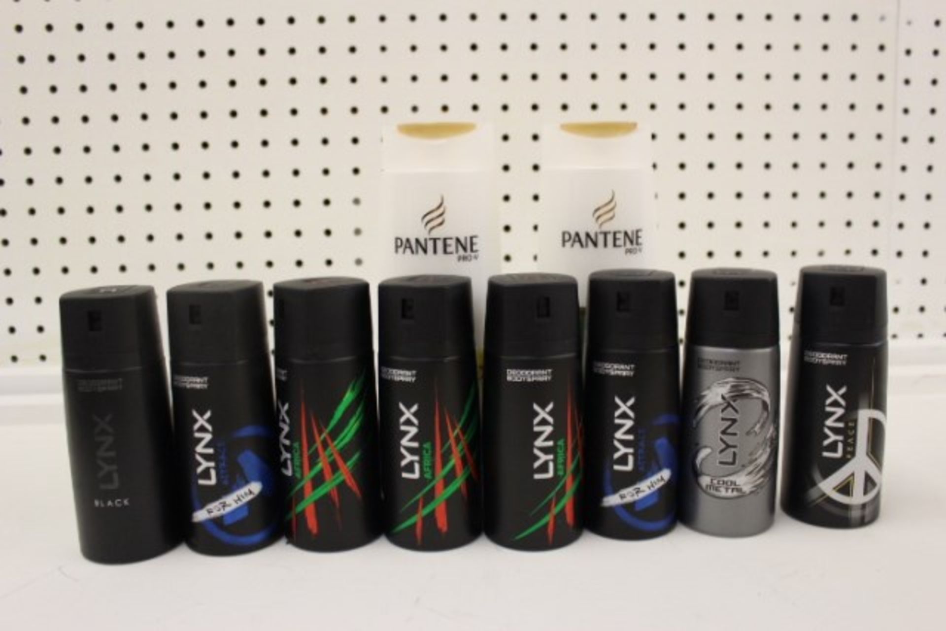 Eight Assorted Lynx Body Spray Deodorant & Two Pantene Shampoo + Conditioner