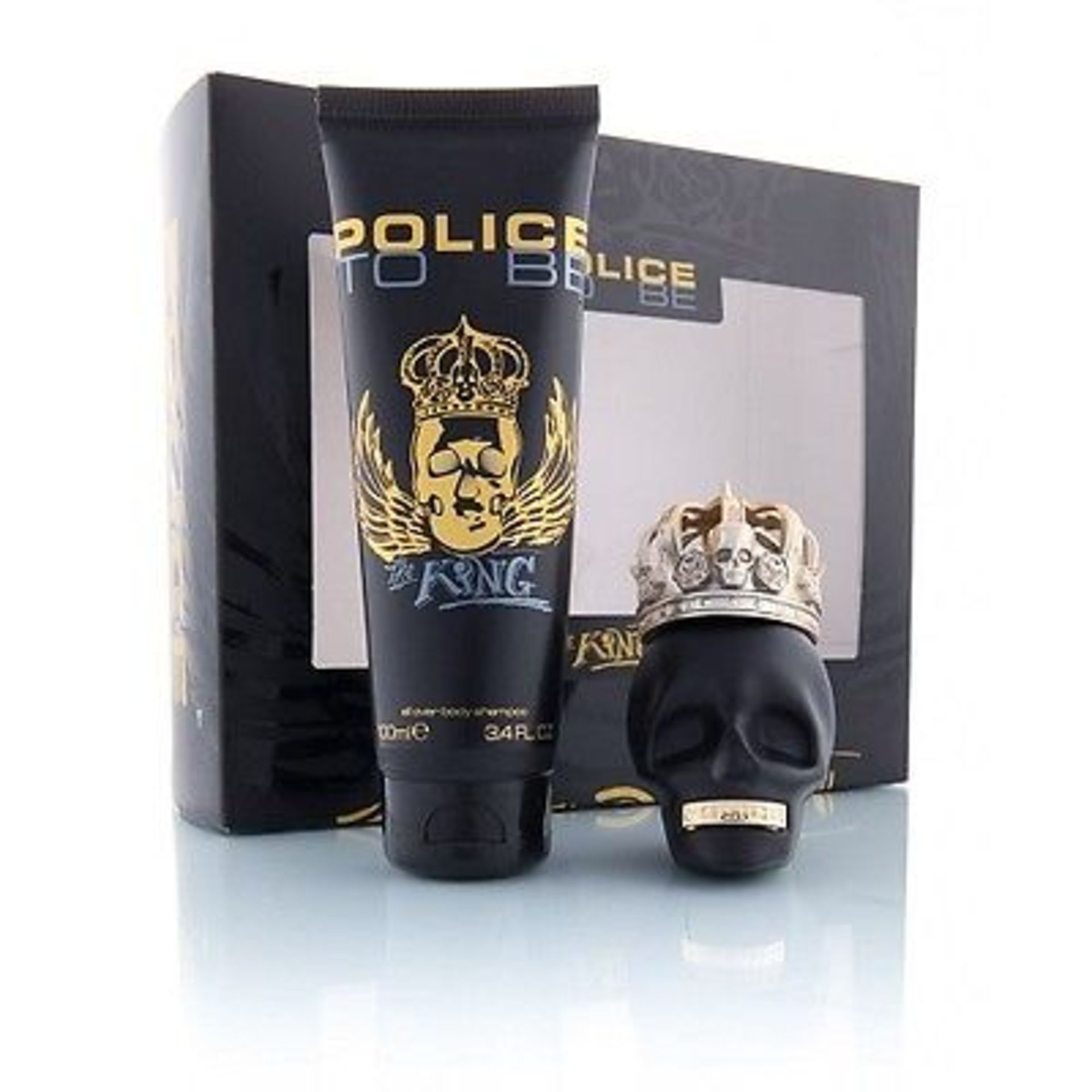 V Brand New Police To Be The King EDT And All Over Body Shampoo For Men RRP19.50
