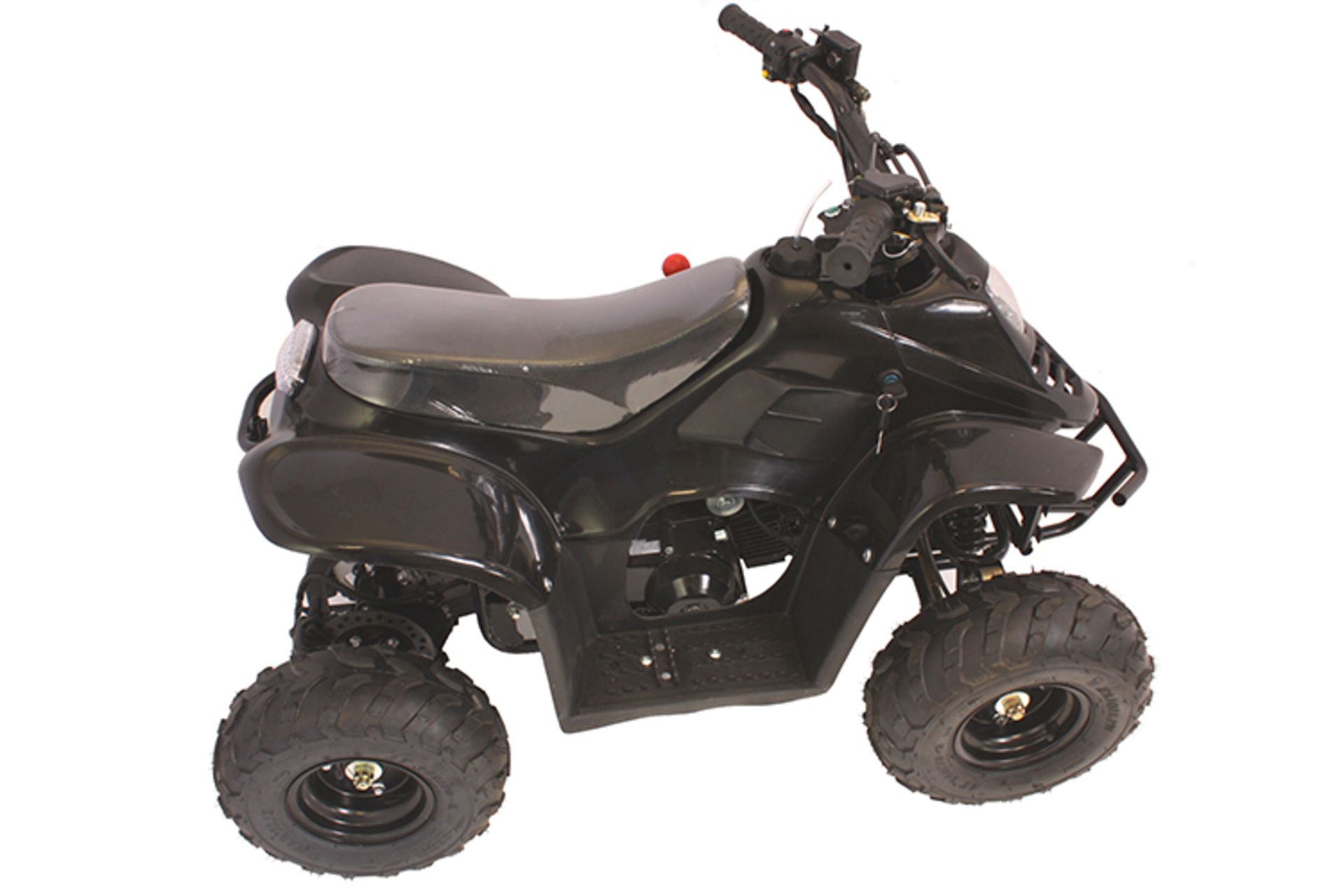 V Brand New 110cc Thunder Cat Quad Bike with Electric Start and Reverse Gear - Lights Front and Back