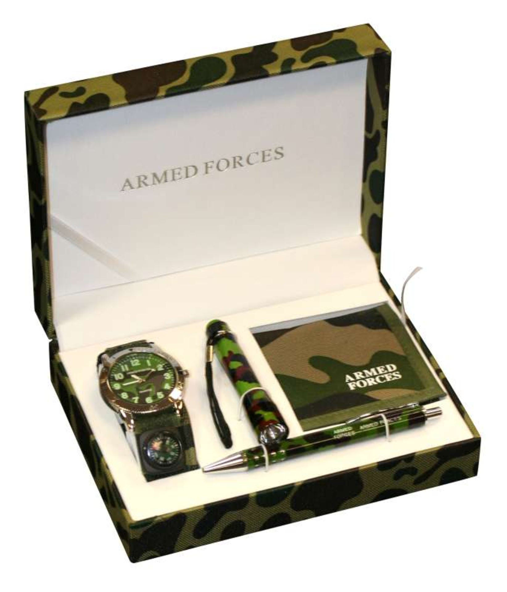 V Brand New Gents Armed Forces Watch Flashlight Pen & Wallet Gift Set X 3 Bid price to be multiplied