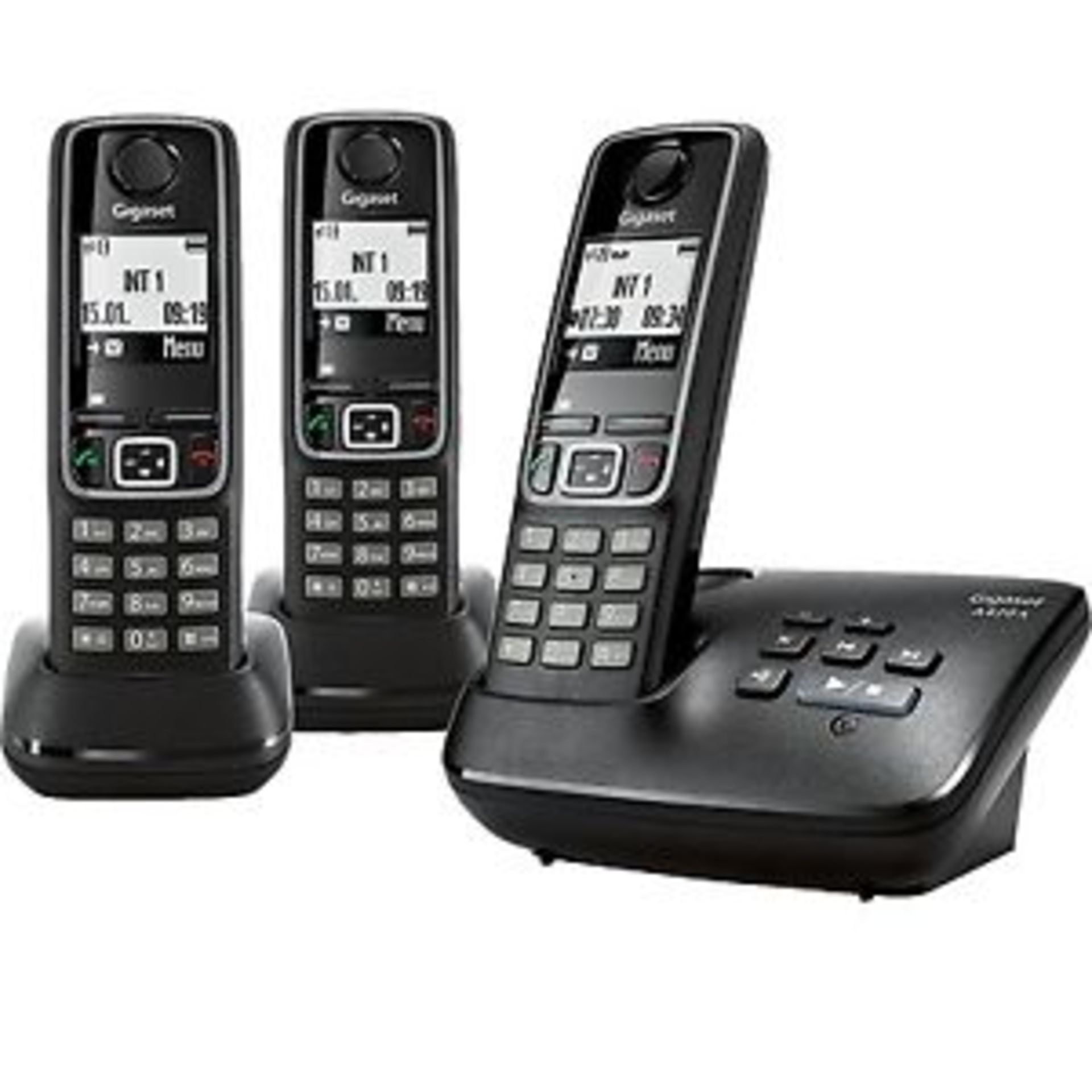 V Grade B Gigaset A420 Triple Cordless Phone Set (Made In Germany) With Answer Phone RRP 59.99