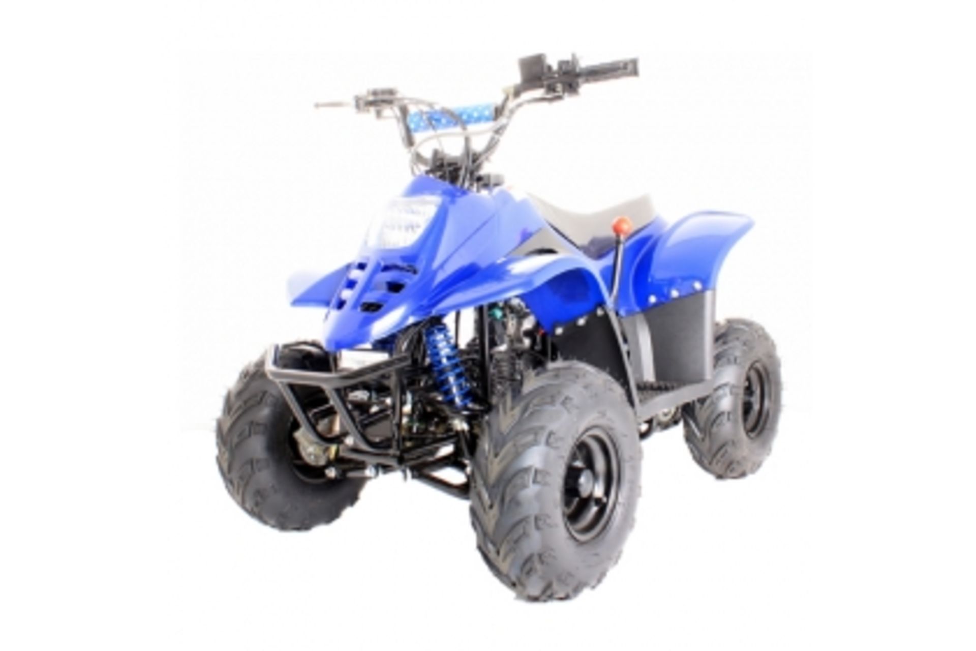 V Brand New 110cc Thunder Cat Quad Bike with Electric Start and Reverse Gear - Lights Front and Back