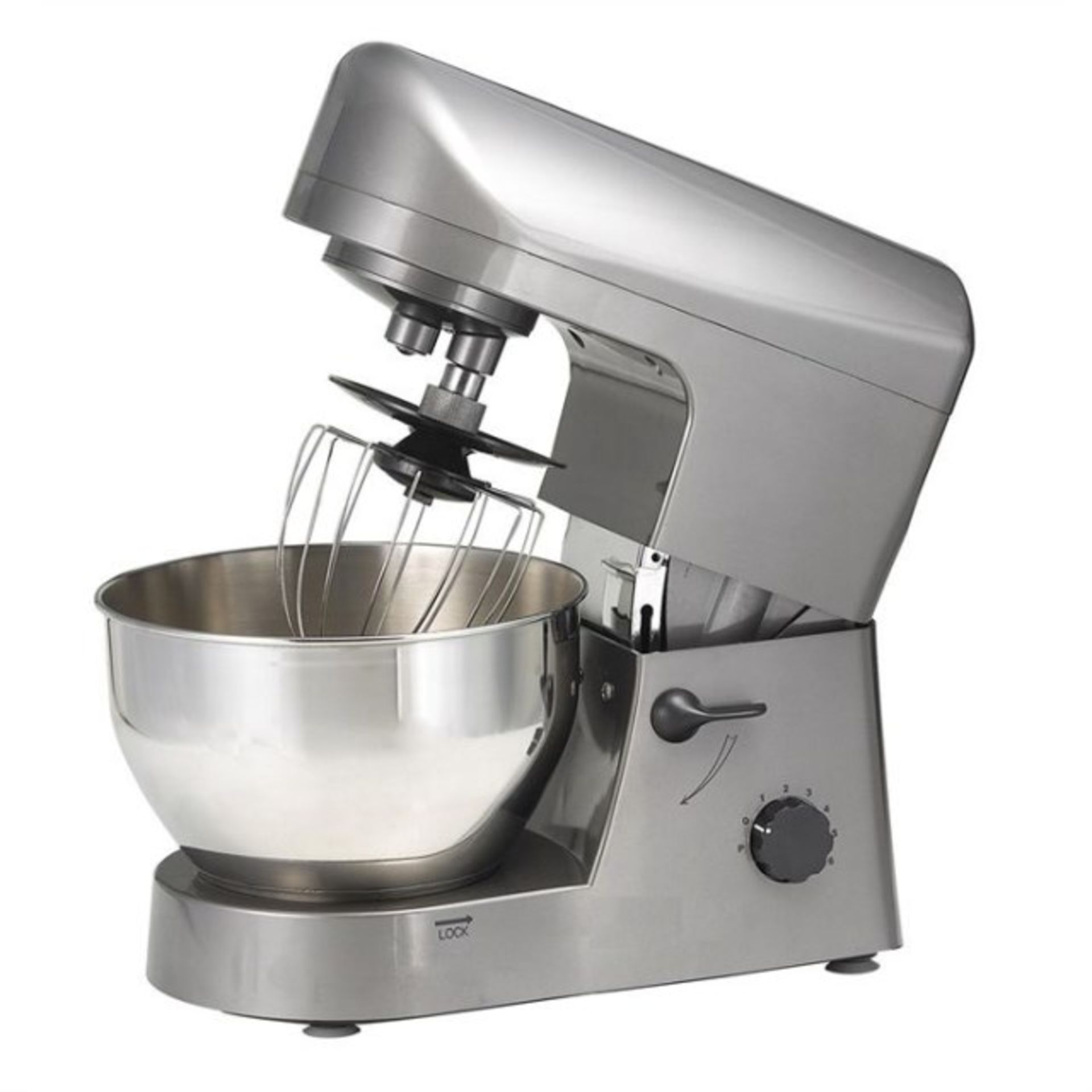 V Brand New Food Mixer With 5 Litre Bowl/Kneeding Hook/Whisk/Beater/Slip Resistant Feet/Six Speed