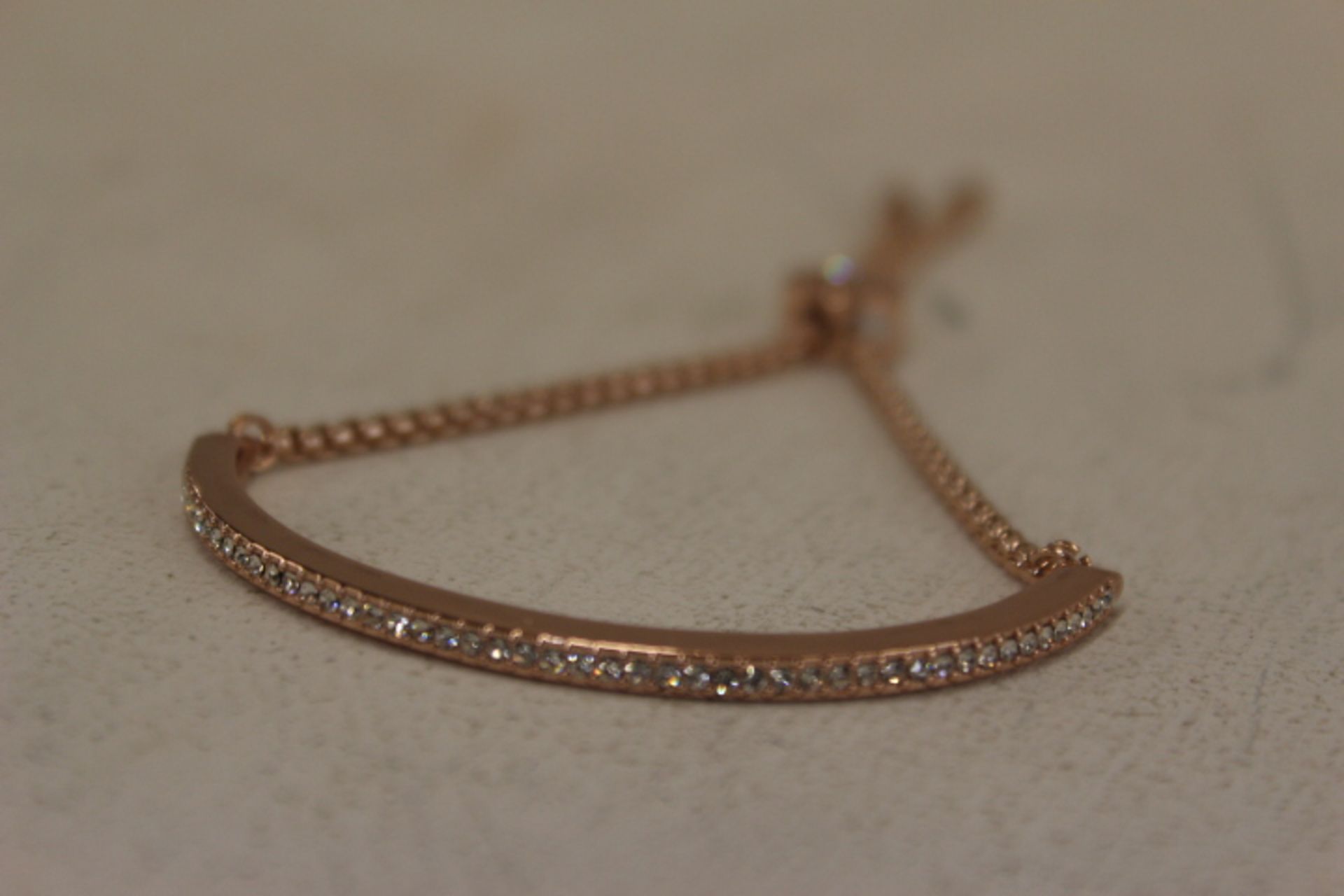 V Grade A Rose Gold Colour Swarovski Element Bracelet