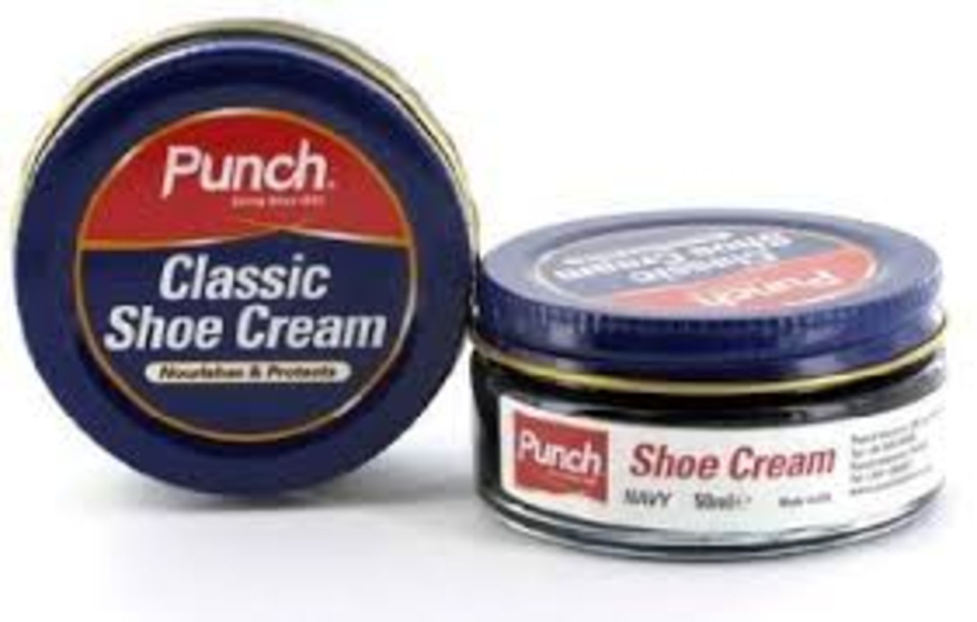 V Brand New Six 50ml Pots Punch White Classic Shoe Cream ISP £13.50 (Five Plus Shops) X 3 Bid