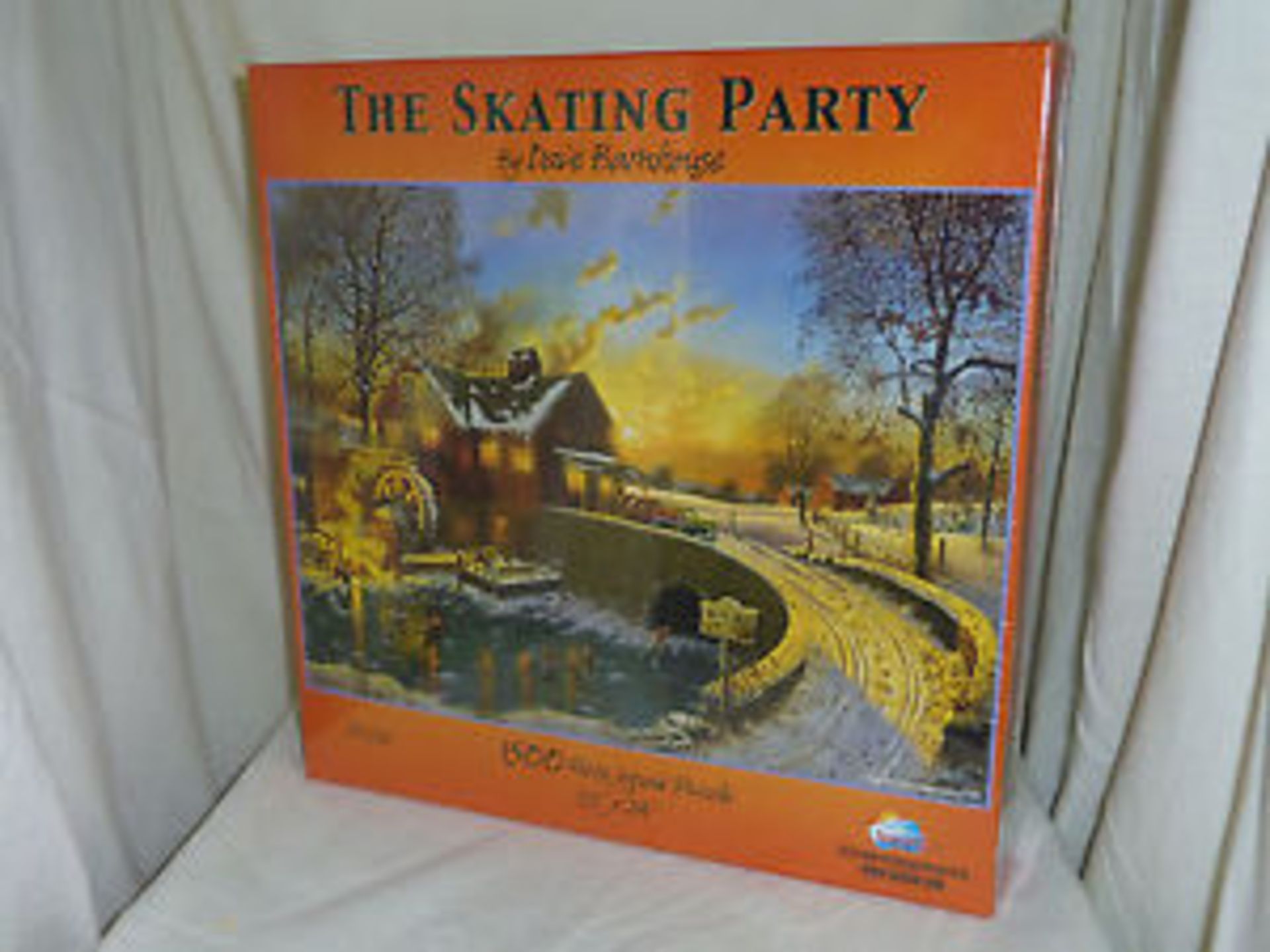 V Brand New Sunsout 1500 Piece Jigsaw Puzzle The Skating Party By Dave Barnhouse