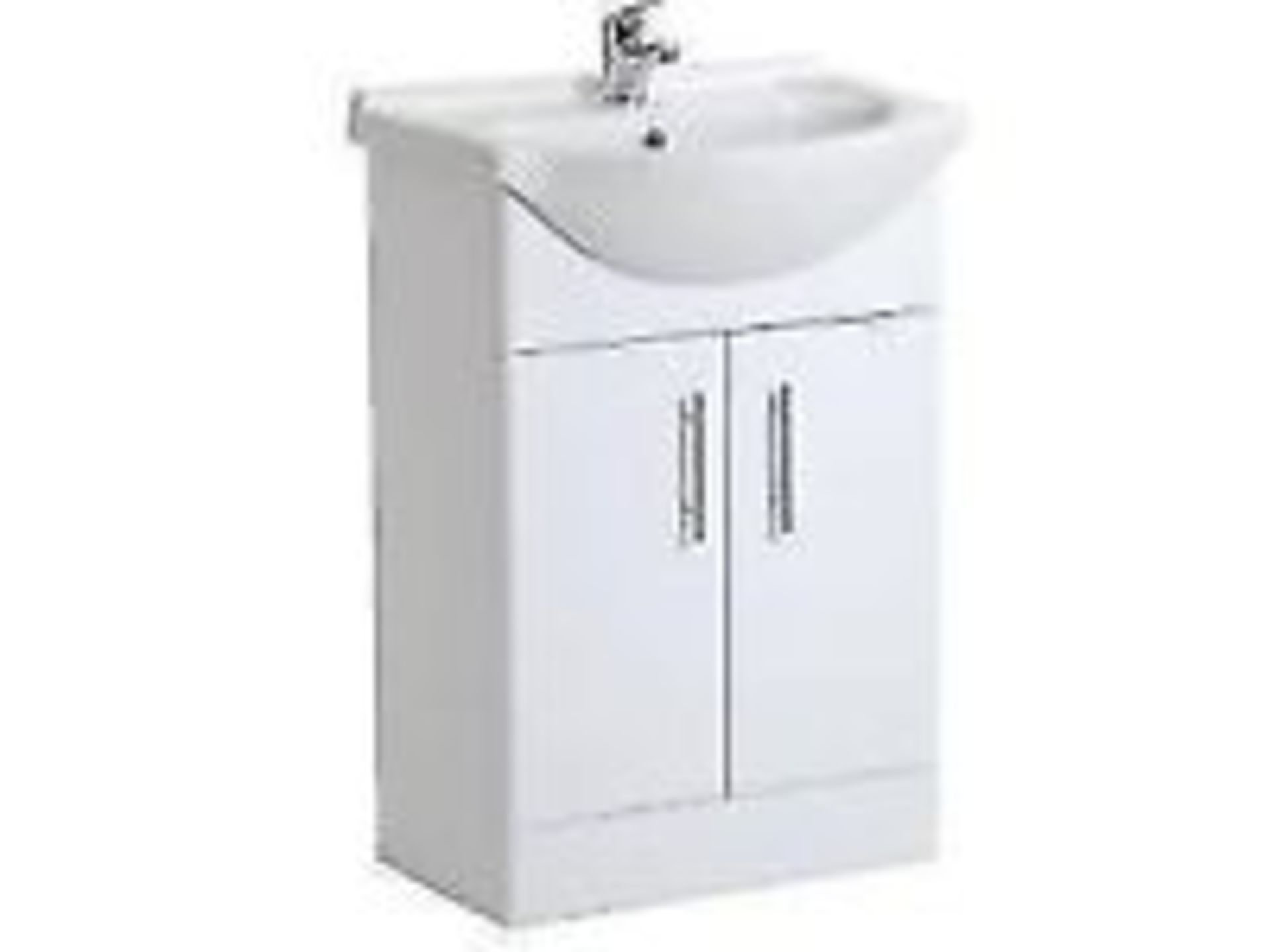 Grade B Sloegrin V60C Sink Unit With Fixtures etc In White
