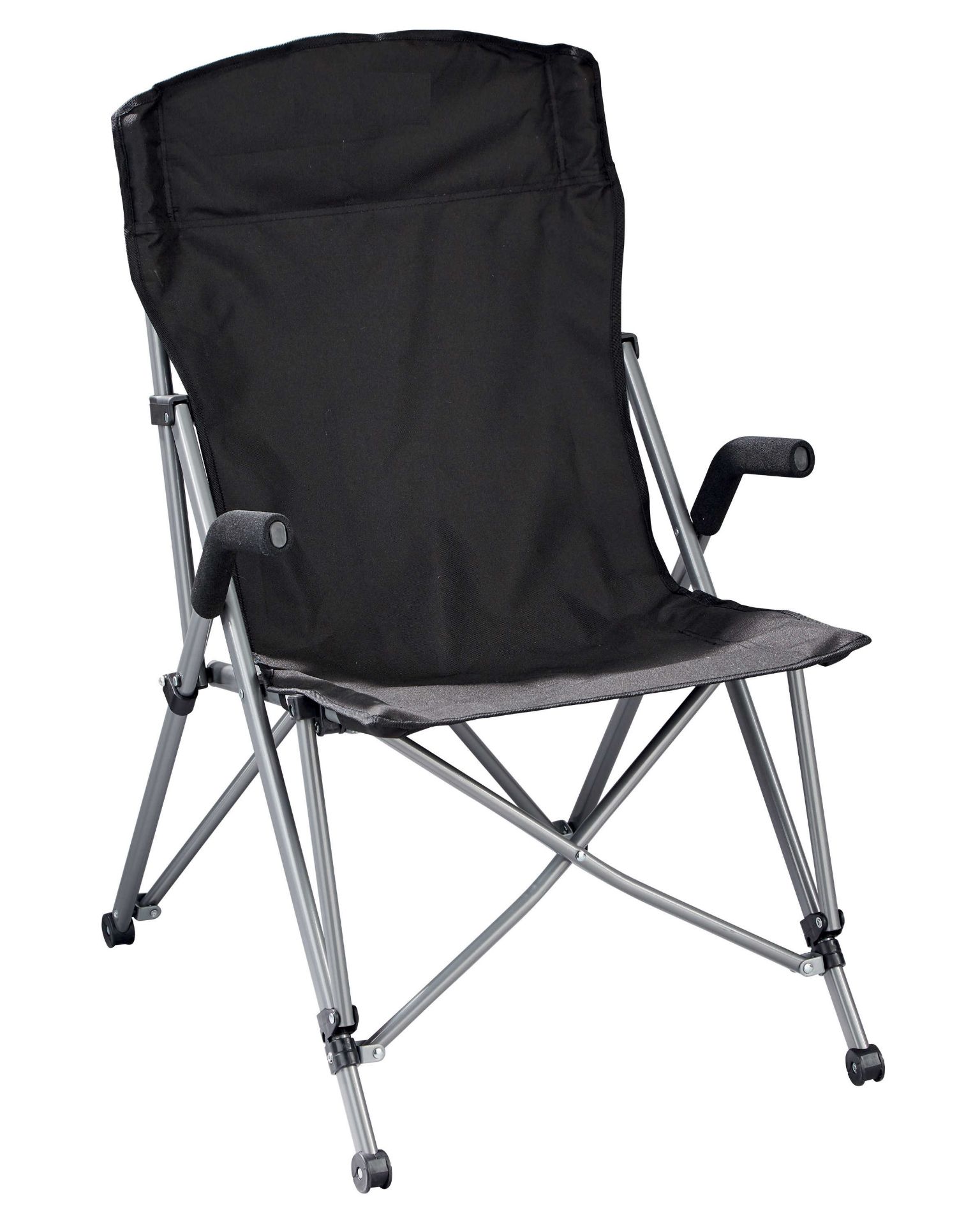 V Brand New Tourer Chair In Silver/Black With Carry Case - Lightweight Steel Frame So Ideal For