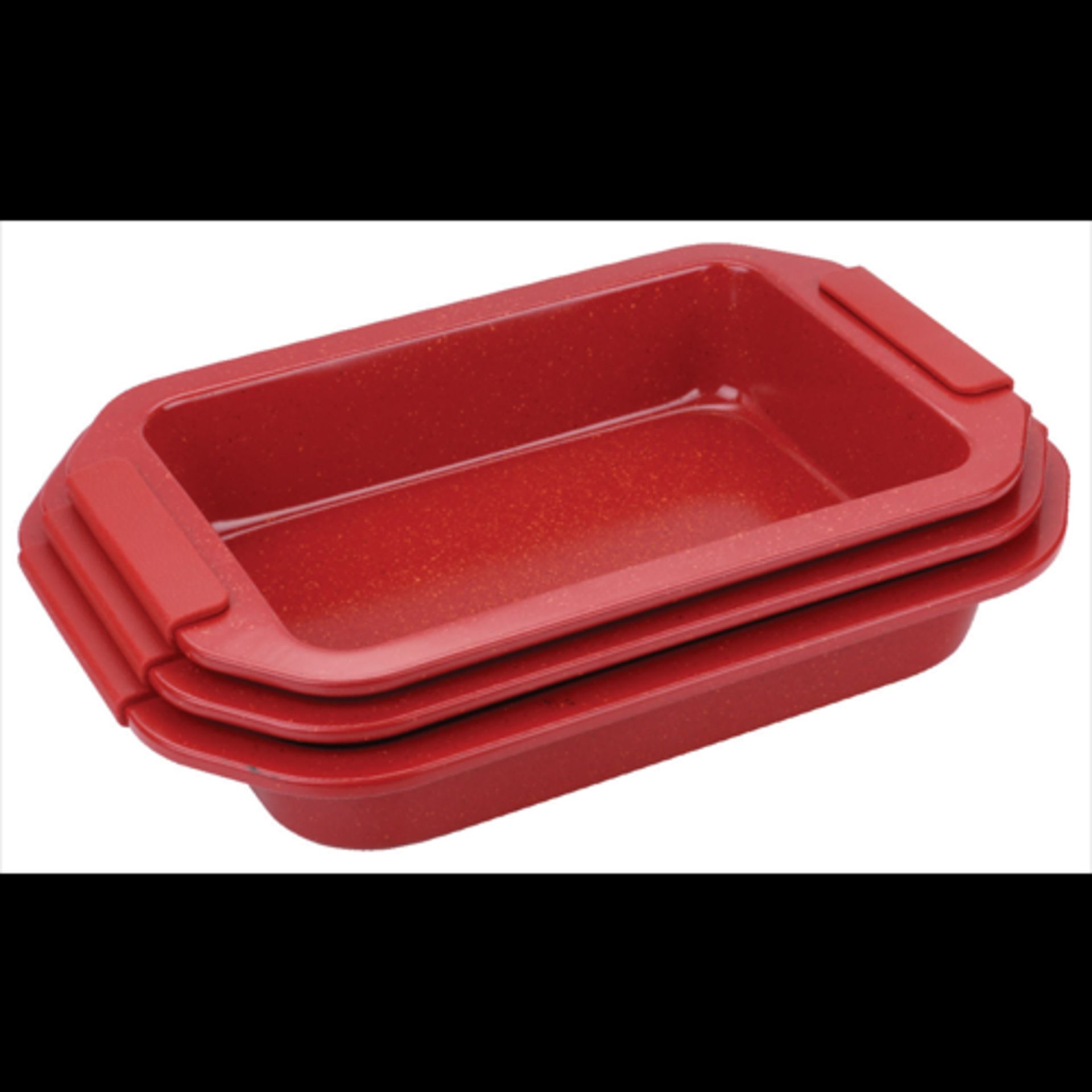 V Brand New Royalty Line Three Piece Granite Roasting Pan - Red Or Blue ISP £25 (Discountstore TV)